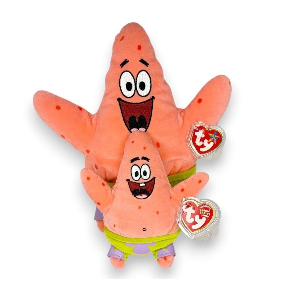 Patrick Star & Buddy | Bikini Bottom Bestie | See Tag Photos TY Beanie‎ Buddy